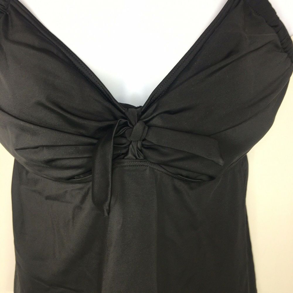 Swimsuits For All Tie Front Underwire Tankini Top - Picture 4 of 9